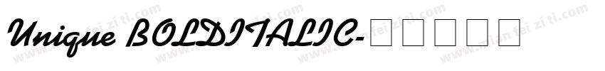 Unique BOLDITALIC字体转换